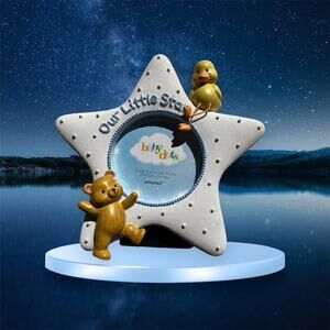 Amscan OUR LITTLE STAR resin picture frame holds a 3 x 3 photo